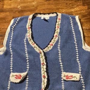 Beautiful knitted cotton waistcoat from the early nineties to late eighties.